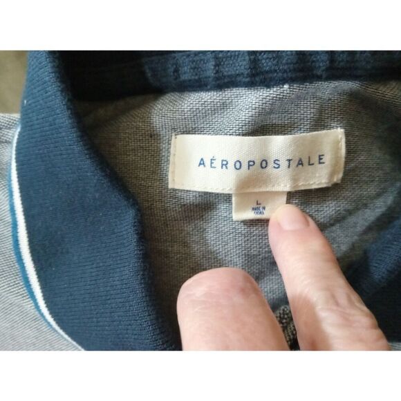 Aeropostale NEW without Tags Polo. Navy blue & white. Size Large. - Picture 6 of 6